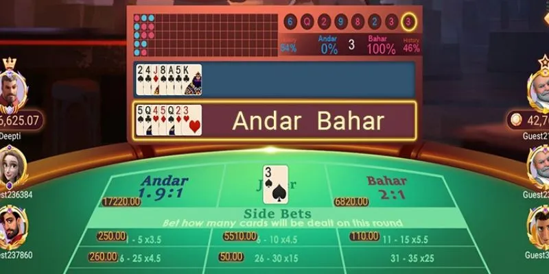 Cách nhận diện quy luật lá bài trong andar bahar 